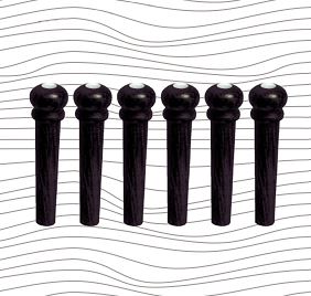Black Bridge Pins Against a Black And White Wavy Lines Background