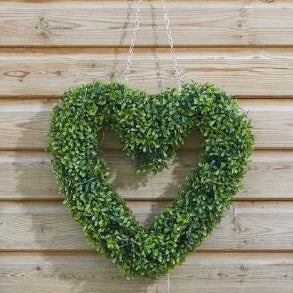 Artificial Outdoor/Indoor Topiary Hanging Heart Wreath Decoration