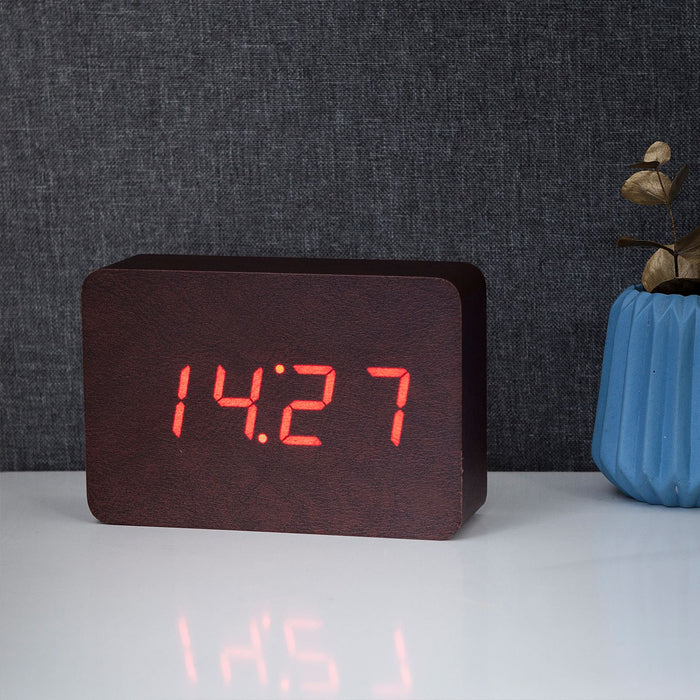Gingko Brick LED Click Clock Rechargeable Alarm Clock With Sound Activation