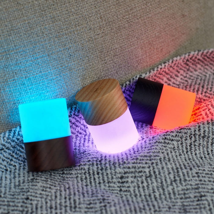 Gingko Natural Wood Lemelia RGB Colour Changing Mini Desk Lamp