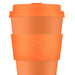 Orange reusable cup with orange lid and band