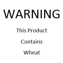 A Warning saying 'This Product Contains wheat'