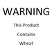 A Warning saying 'This Product Contains wheat'