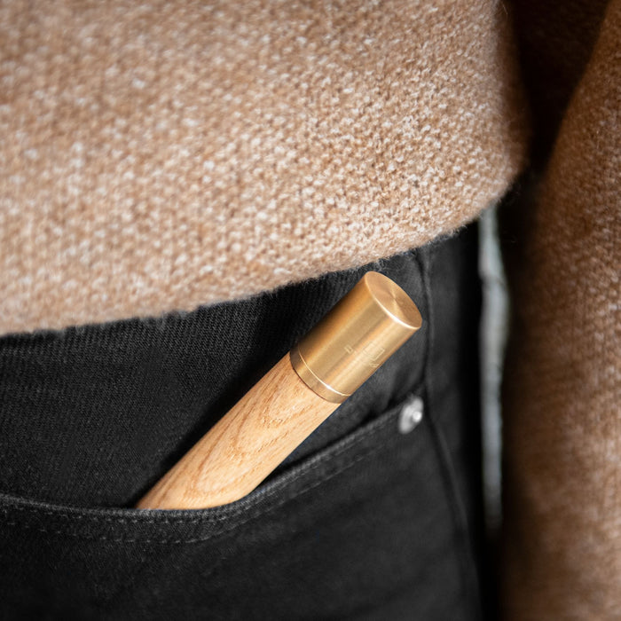 Gingko Natural Wood Windproof Flameless Element USB Rechargeable Lighter
