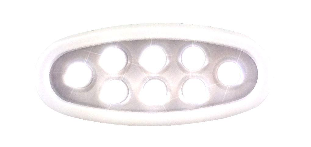 close up view of the LED light featured in nitesafe slim sensor motion activated nightlight
