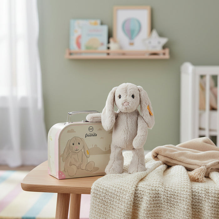 Steiff Hoppie Rabbit In Suitcase 26cm