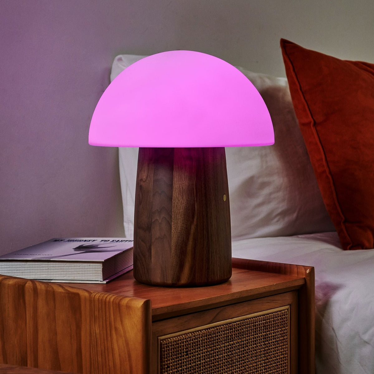 Gingko Alice Mushroom RBG Colour Changing XLWooden Desk Light