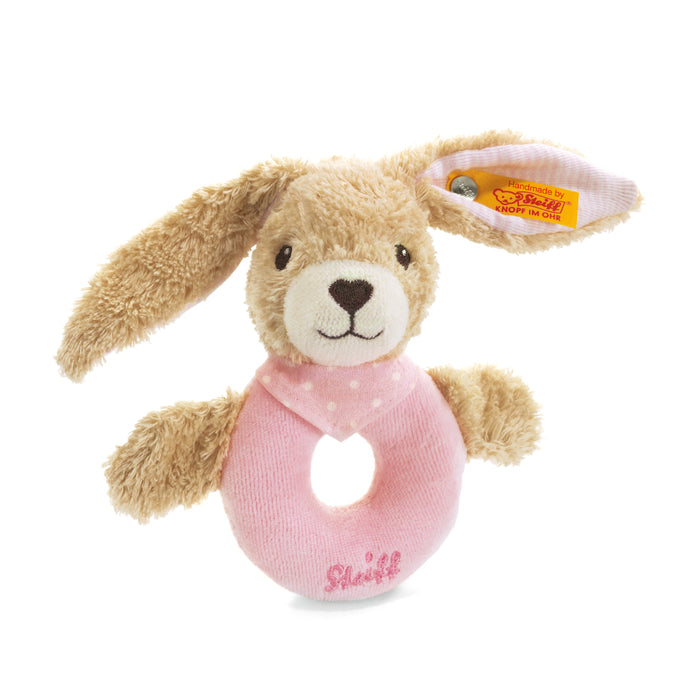 Hoppel Rabbit Grip Toy With Rattle 12cm