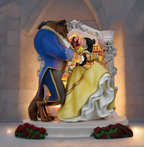 Disney Traditions Beauty & The Beast Light Up Collectable Deluxe Figurine