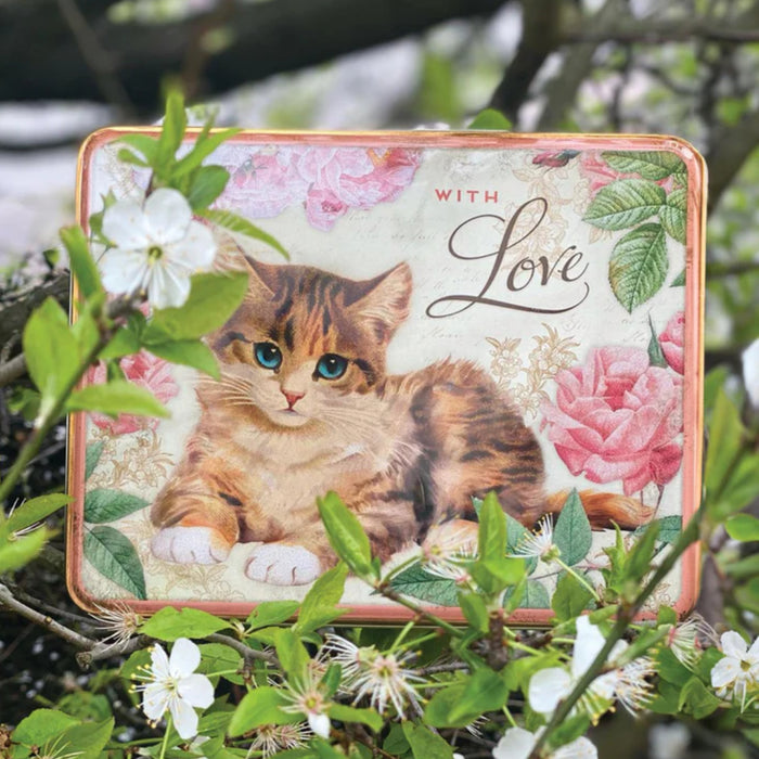Vintage Inspired With Love Kitten Storage Tin