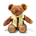 Brown teddy bear with a pale yellow satin bow and '2026' embroidered on the right paw of the bear. 