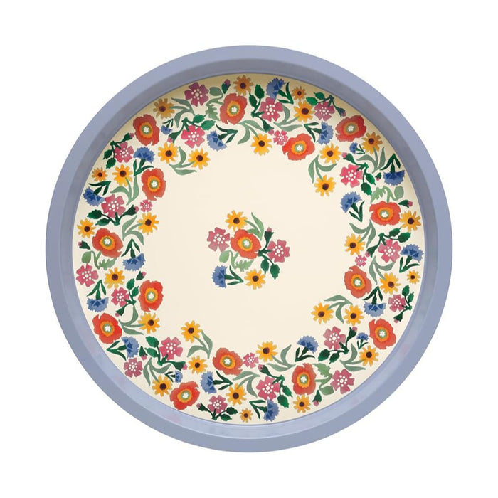 Buy Now Emma Bridgewater Poppies Serving tray With Floral Design & Blue Trim 30cm.