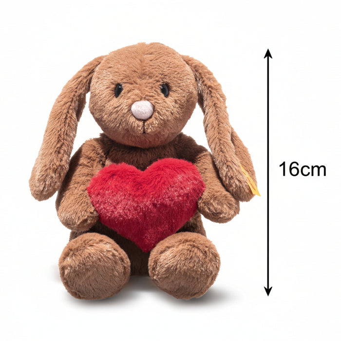 Steiff Hoppie Love Heart Brown Rabbit Soft Toy 16cm