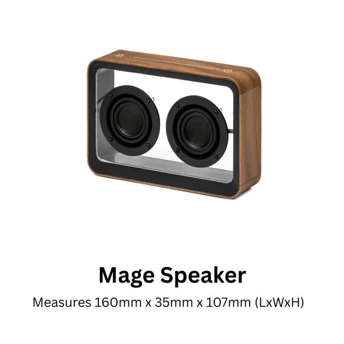 Gingko Mage See-Through Bluetooth Speaker With Wooden Elements