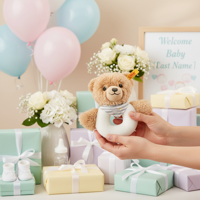 Steiff Baby Teddy Bear Rattle Toy