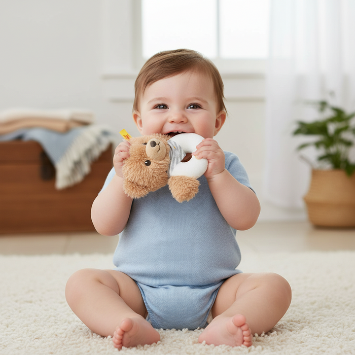 Steiff Baby Teddy Bear Rattle Toy