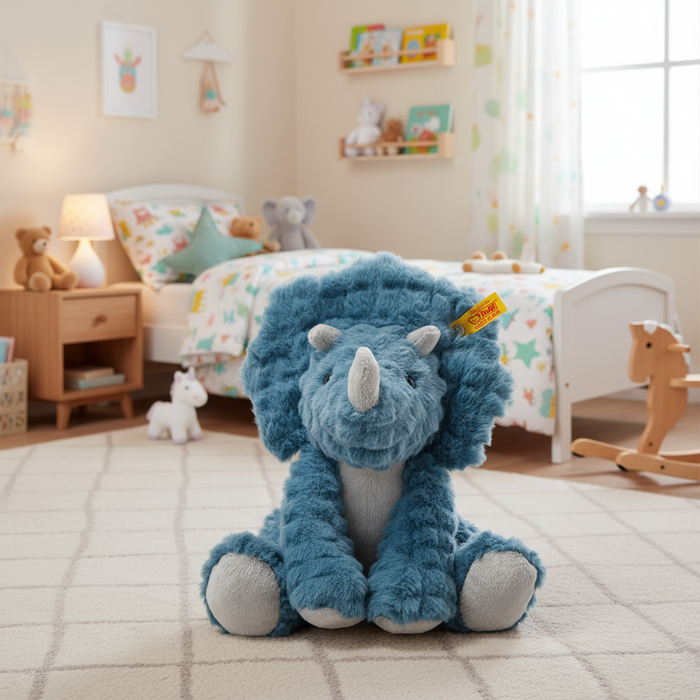 Steiff Dixi Triceratops Dinosaur Plush Soft Toy 28cm