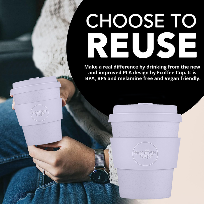 8oz 240ml Ecoffee Cup Reusable Eco-Friendly Plant Based Coffee Cup