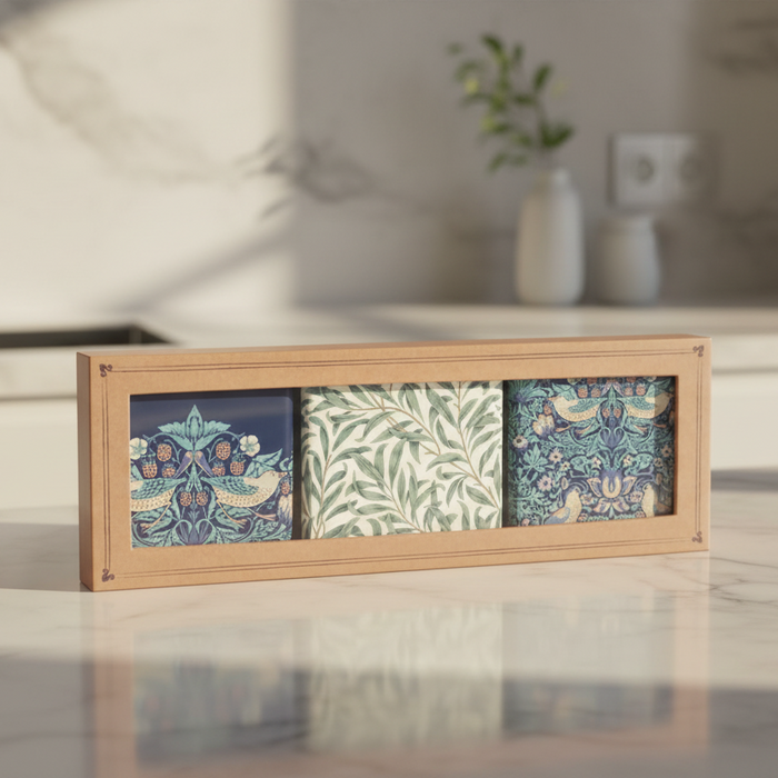 Arts & Crafts Strawberry Thief Set Of 3 Cannisters