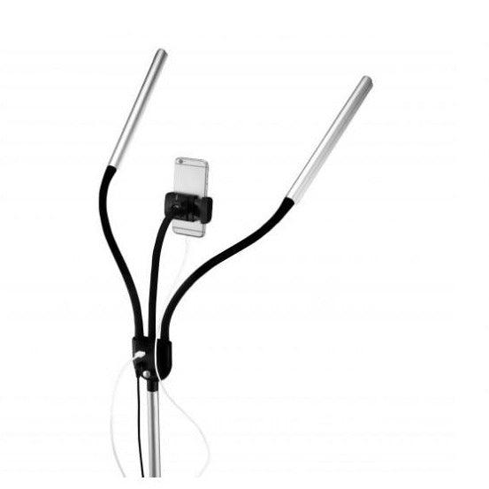 The Daylight Company Gemini Floor Lamp Professional Flexible LED Double Light Strobe & Phone Holder