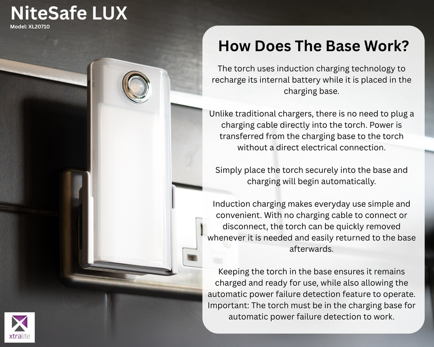 Xtralite NiteSafe Duo-Lux LED Dual Motion Sensor Night Light With Task Light Torch & Power Failure Light