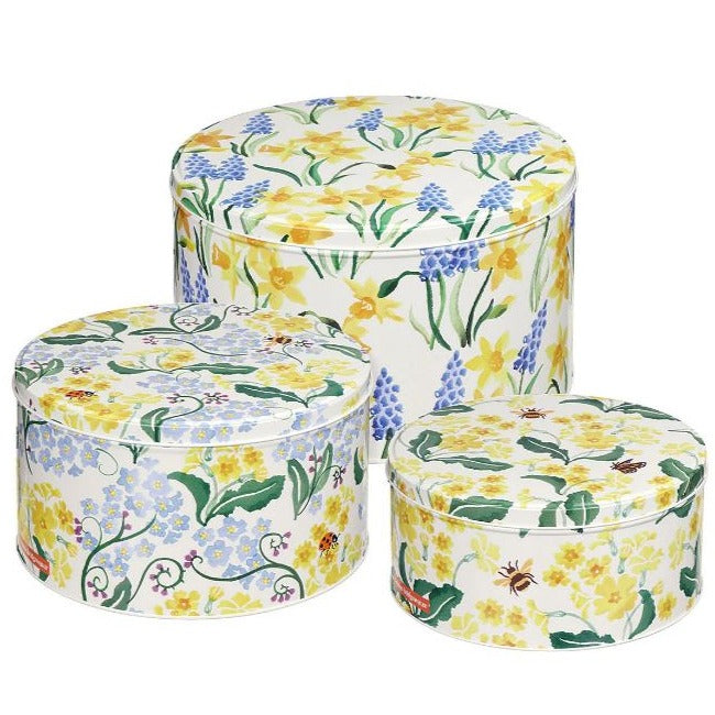 Emma Bridgewater Spring Daffodils Set Of Three Round Cake Tins