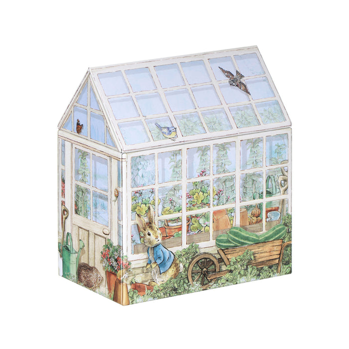 Peter Rabbit Greenhouse Shaped Storage Tin