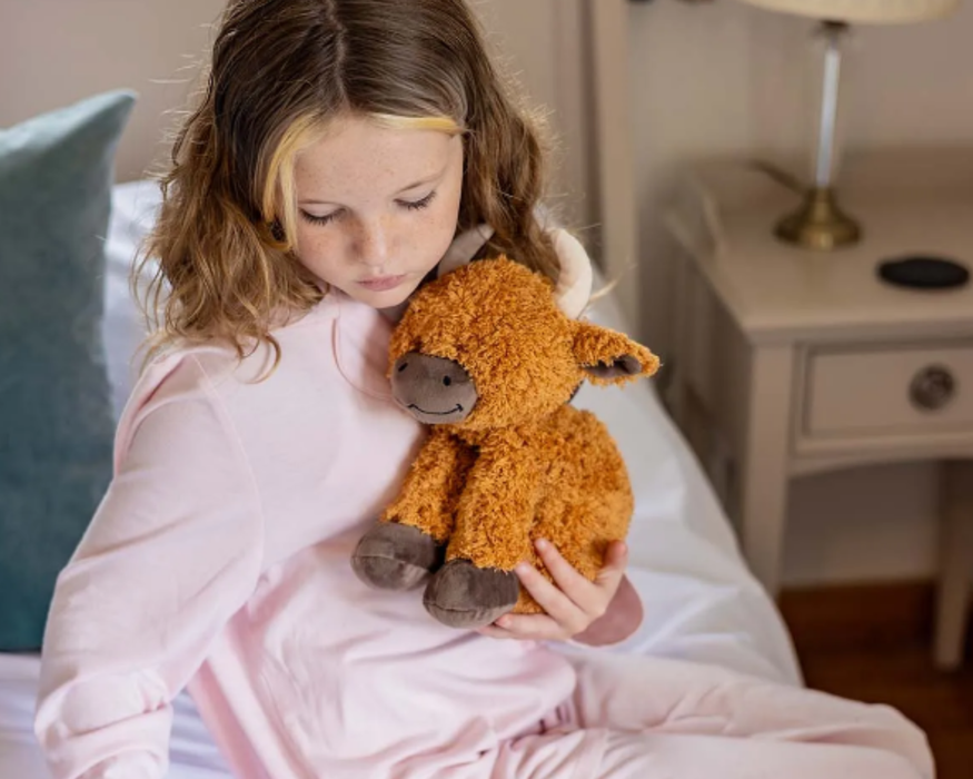 Beddy Buddies Highland Cow Microwaveable Flaxseed Heat Pack Soft Toy