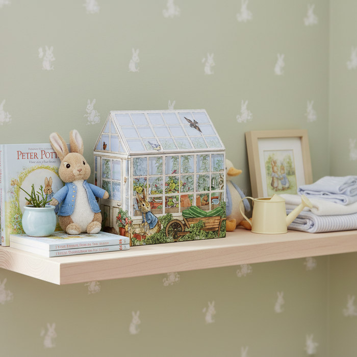 Peter Rabbit Greenhouse Storage Tin