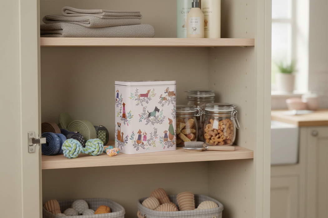 Sara Miller Dapper Dogs Tall Storage Tin