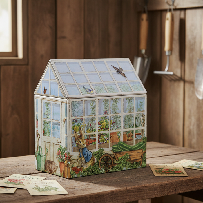 Peter Rabbit Greenhouse Storage Tin