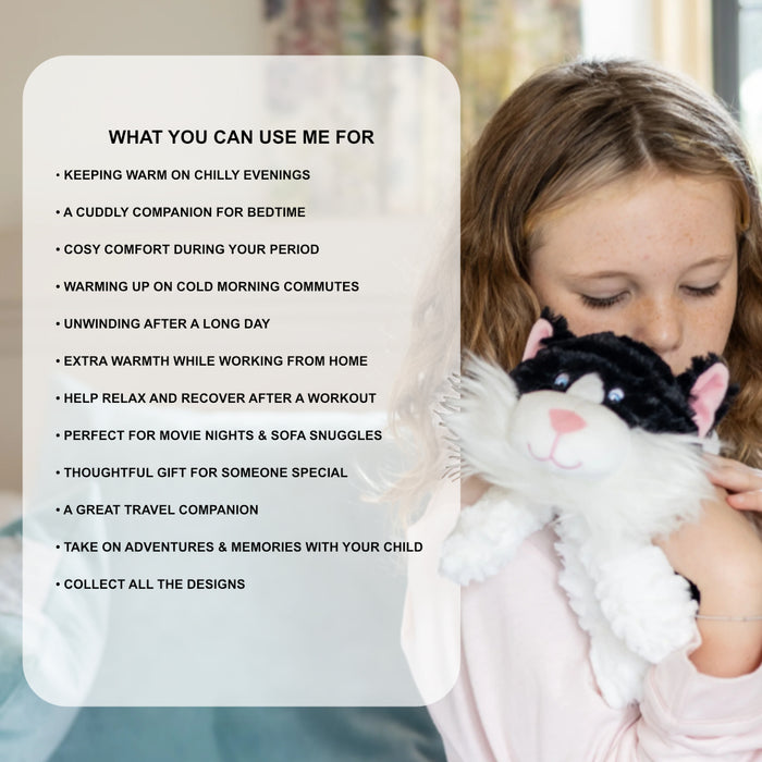 Beddy Buddies Cat Microwaveable Flaxseed Heat Pack Soft Toy