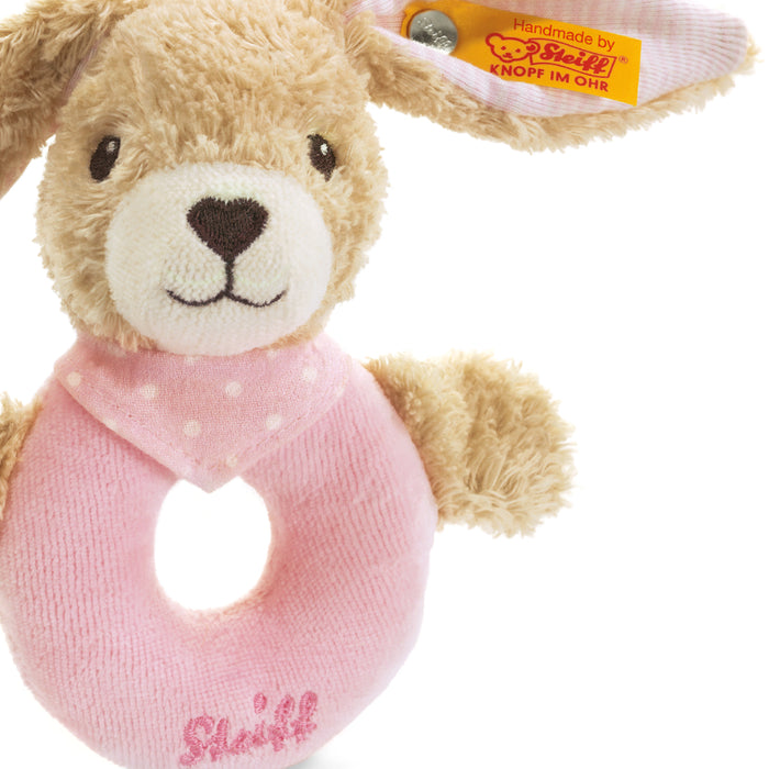 Hoppel Rabbit Grip Toy With Rattle 12cm