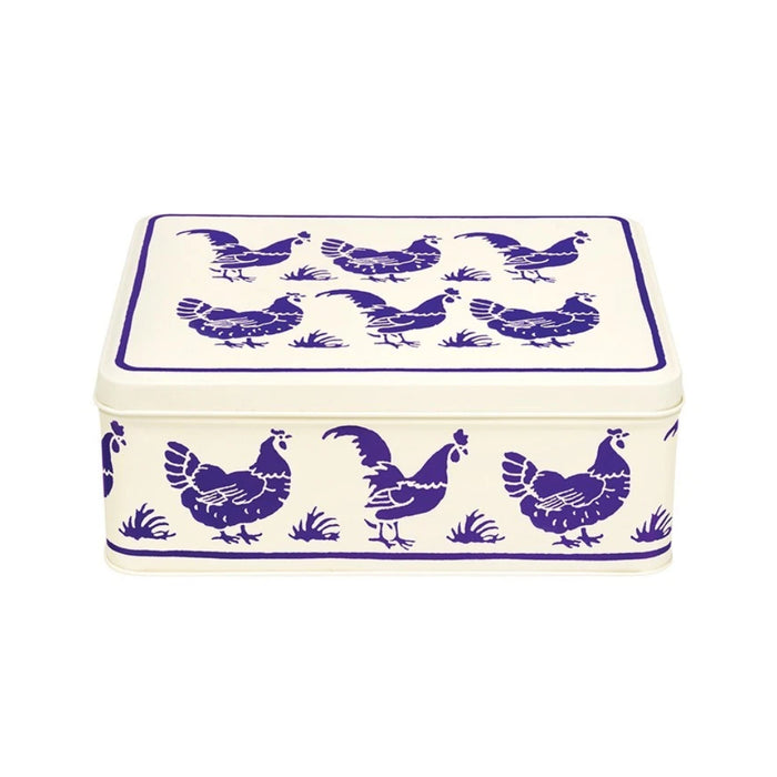 Emma Bridgewater Blue Hens Rectangular Storage Tin