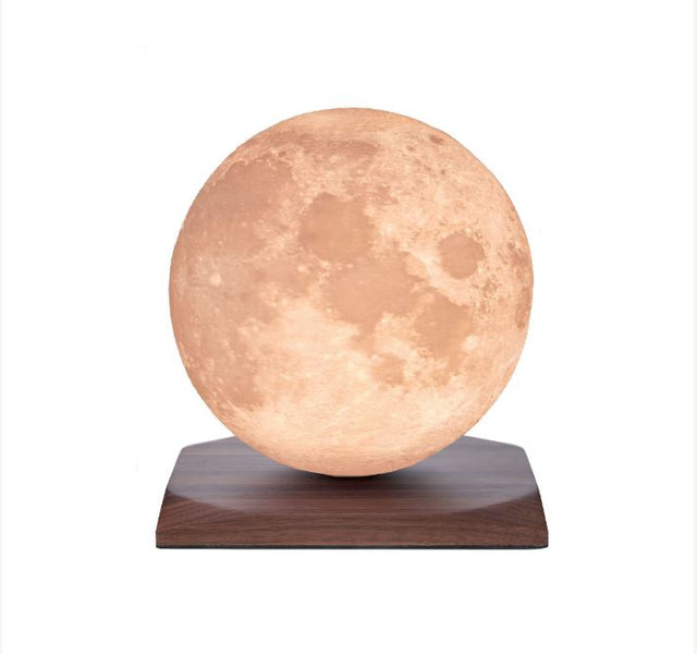 Gingko 3D Smart Luna Spinning Wooden LED Desk Lamp — Pizzazz