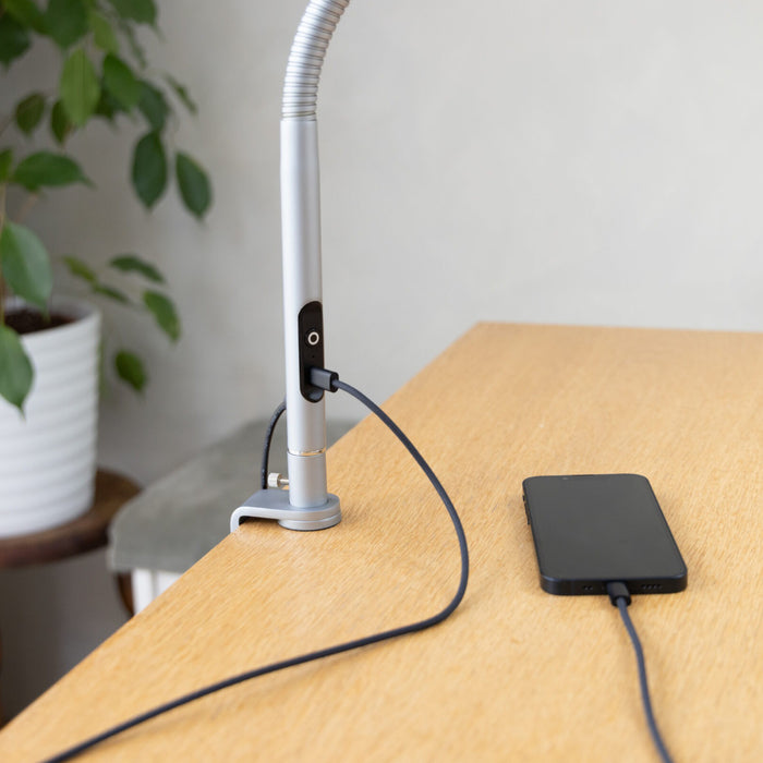 The Daylight Slimline 4 LED Ice Grey Table Lamp