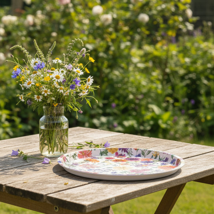 Emma Bridgewater Garden Flowers Round Tin Tray 30cm