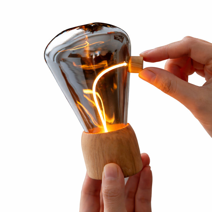 Gingko Opal Drift Interactive Wooden Desk Lamp