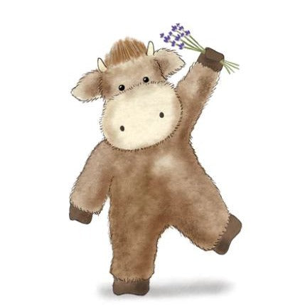 Warmies Highland Farm Cow 13" Microwavable Soft Comforting Toy Wheat Filled With Lavender Scent