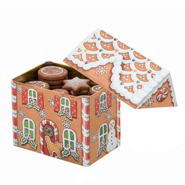 Gingerbread House Shaped Storage Tin