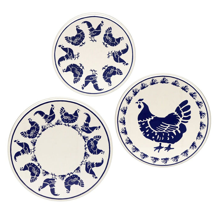Emma Bridgewater Blue Hens Set of 3 Cake Tins