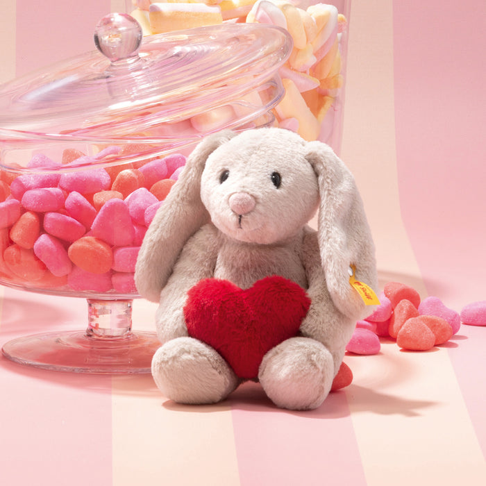 Steiff Hoppie Love Heart Grey Soft Toy 16cm