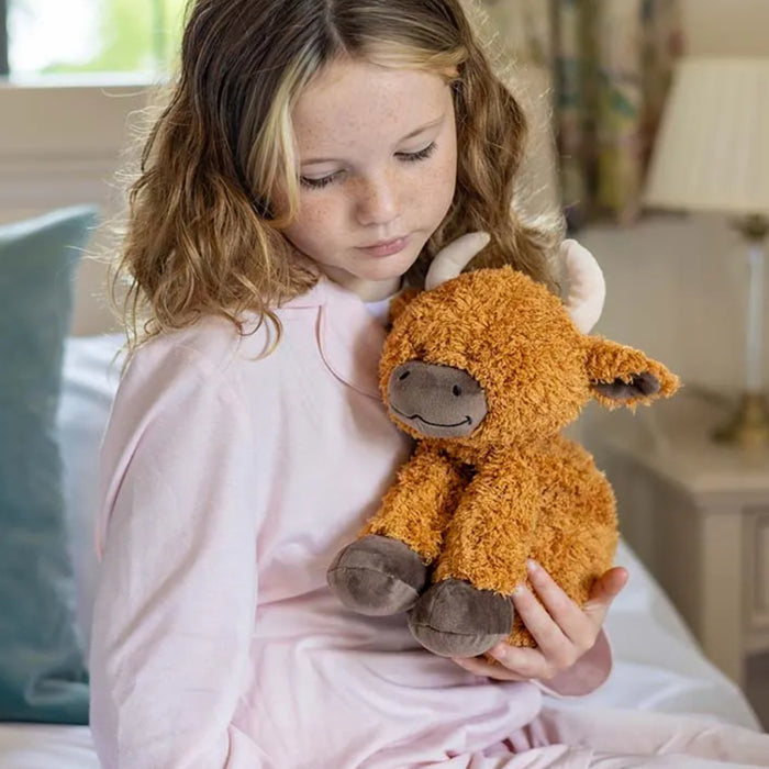 Beddy Buddies Highland Cow Microwaveable Flaxseed Heat Pack Soft Toy