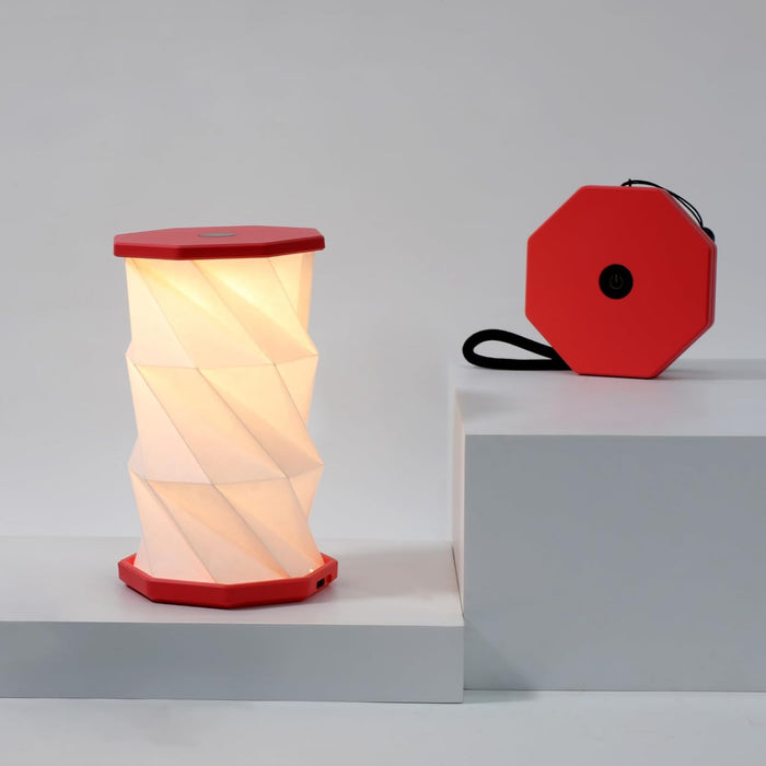 Gingko Natural Wood Twist Mini LED Desk Lamp