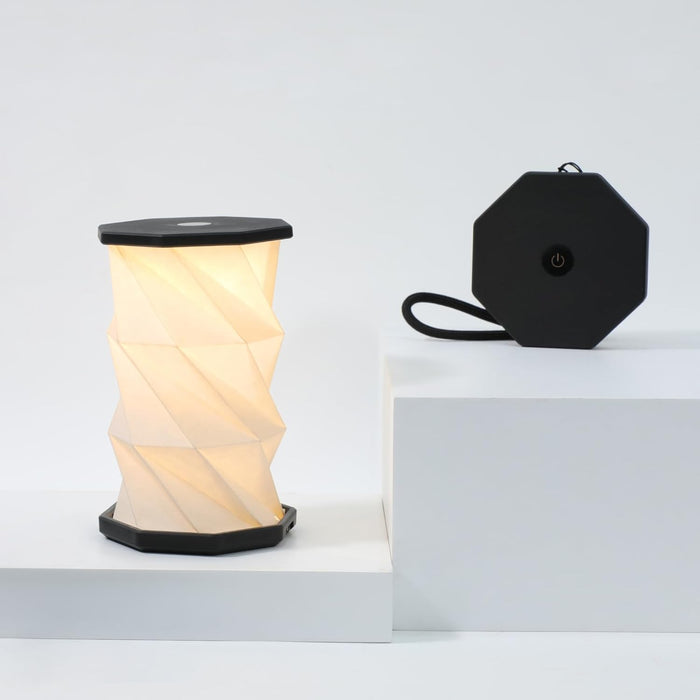 Gingko Natural Wood Twist Mini LED Desk Lamp