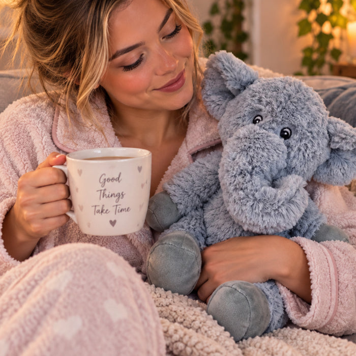Beddy Buddies Elephant Microwaveable Flaxseed Heat Pack Soft Toy