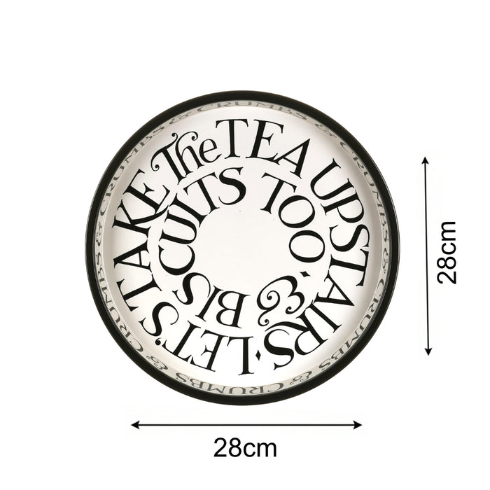 Emma Bridgewater Black Toast Round Tin Tray 28cm