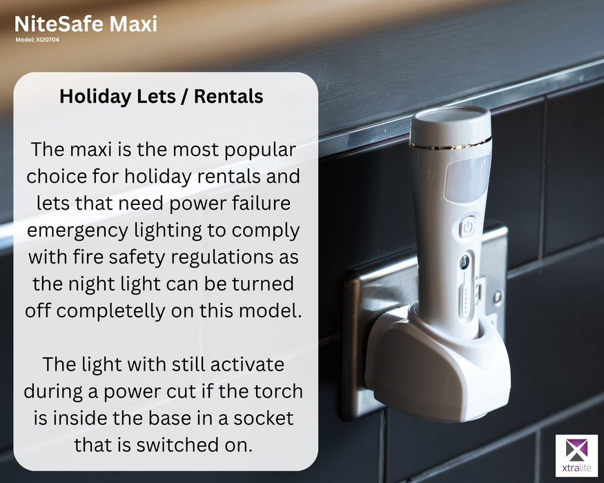 Xtralite NiteSafe Maxi LED Dusk Till Dawn Night Light With Torch & Power Failure Light