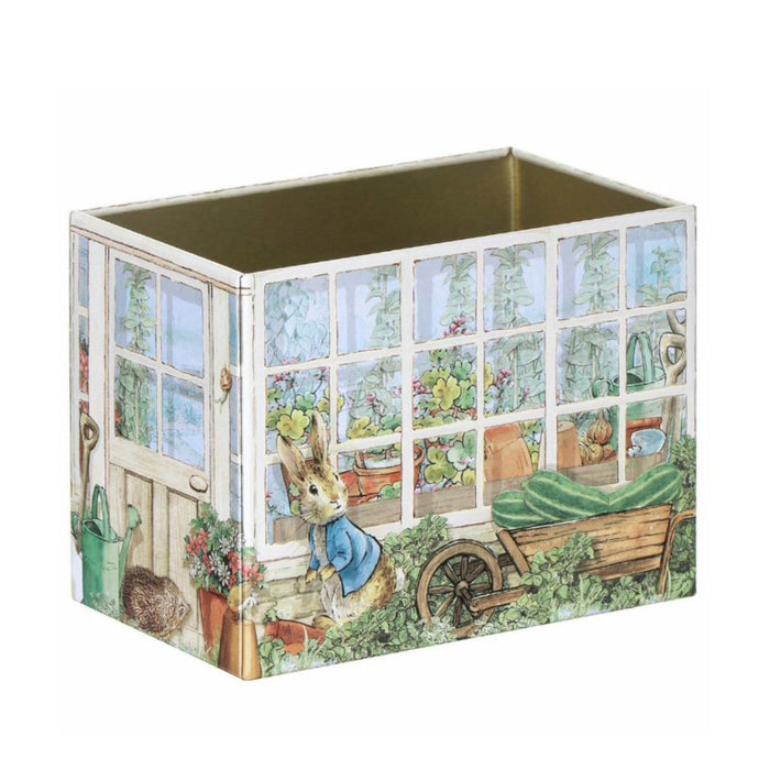 Peter Rabbit Greenhouse Shaped Storage Tin