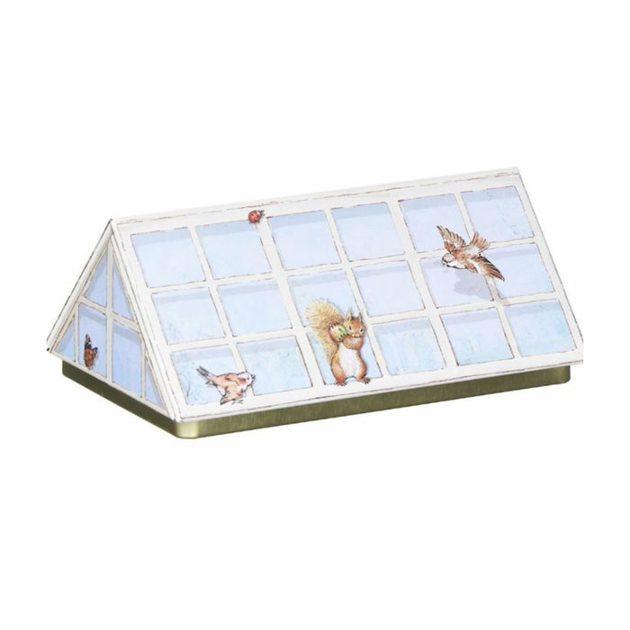Peter Rabbit Greenhouse Shaped Storage Tin